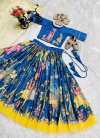 OC 227 Heavy Chinon Silk With Embroidery Work Lahenga With Choli Dupatta Girls Wear Kids Wholesalers In Delhi